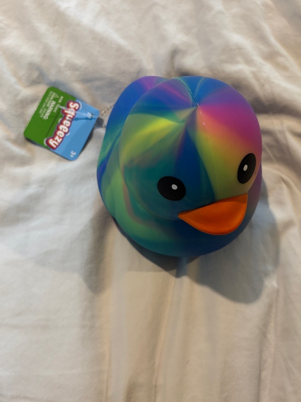 Rainbow Duck Toy - Colorful Learning Squeeze Toy